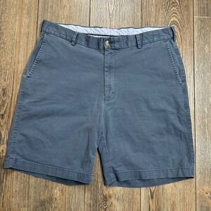 Peter Millar Chino Shorts Blue Flat Front Mens Size 36 Cotton Casual